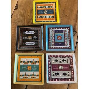 5 St. Labre Indian School benefactor Society Plates/Trinket Dishes 2016-2020